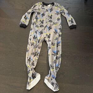 Carter's Gray Footies with Blue and Yellow Accents